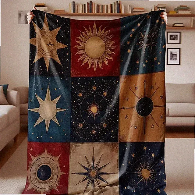 Astrology Sun Moon Blanket Celestial Mystical Decor