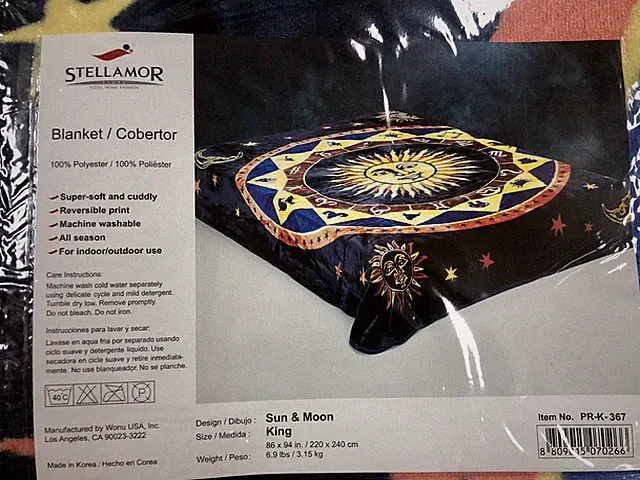 BRAND NEW Stellamor Hi Safari King Acrylic Korean Sun And Moon Blanket