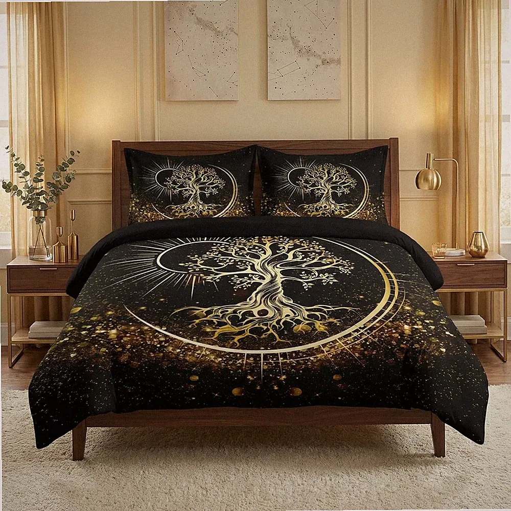 sun and moon king bedding set