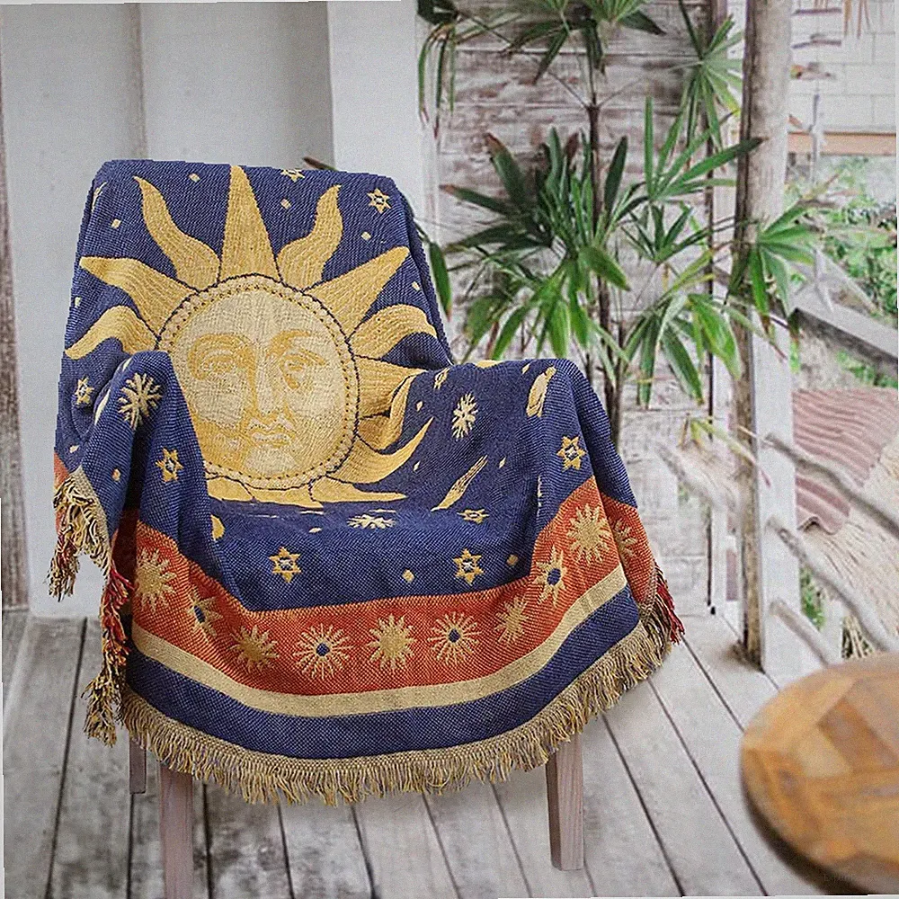 Sun & Moon Throw Blankets