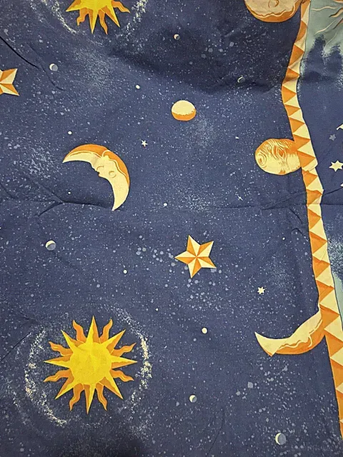 Vintage Celestial Sun And Moon Quilt Cover Doona Cover DOUBLE 90s Whimsigoth